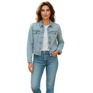 Social Standard by Sanctuary Denim Jean Jacket Blue Cotton Blend